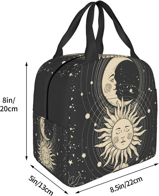 Wicca Witch Celestial Sun Moon Stars Waterproof Travel Bag 