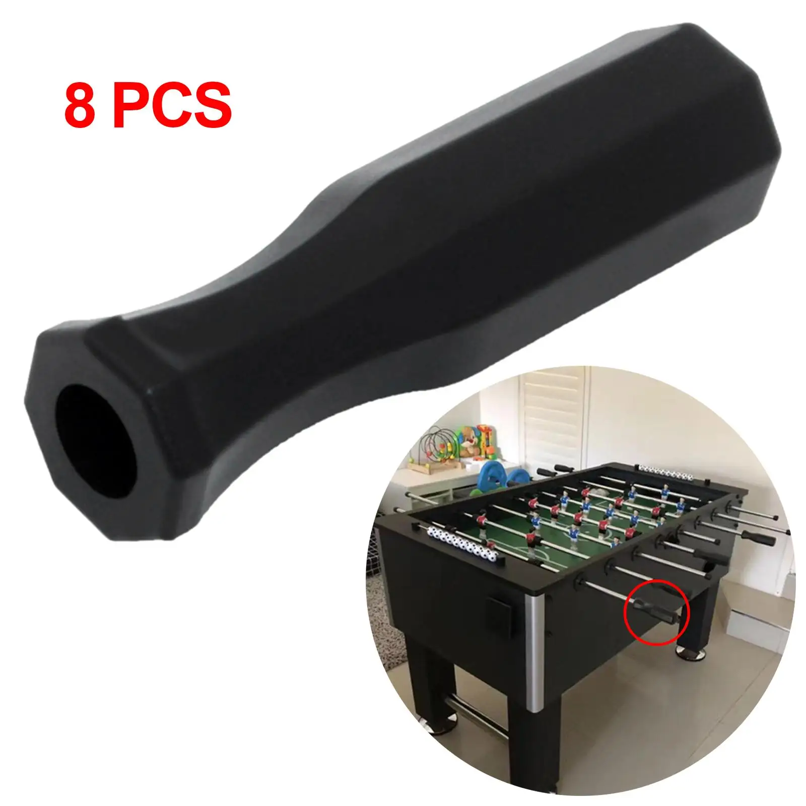 Foosball Handle Grips-8 Pcs Octagonal Handles, which can Replace The Foosball Accessories of 5/8 inch Standard Football Tables