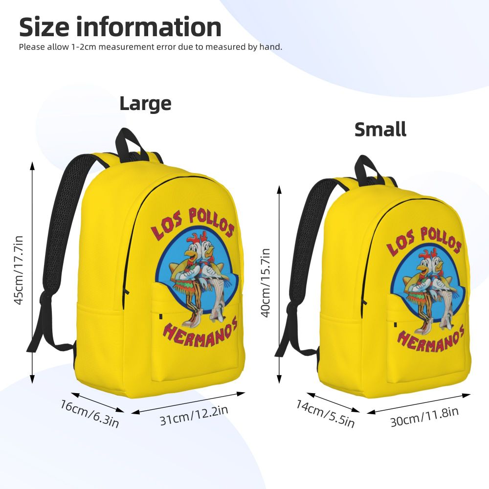 Moda Bookbag para a Escola Estudantes Universitários Los Pollos Hermanos Bolsas