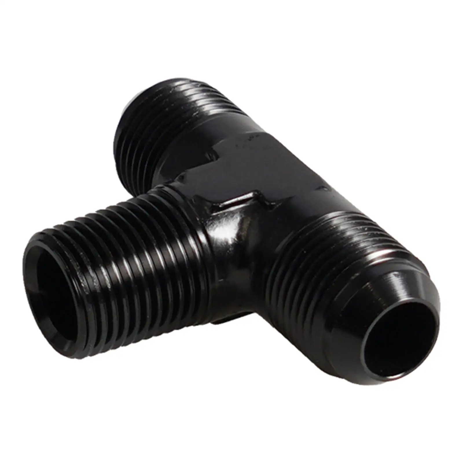 AN3 Male to 1/8inch NPT Hose Tee Adapter Connector Fitting Black on Side Branch Tee Replacement High Premium