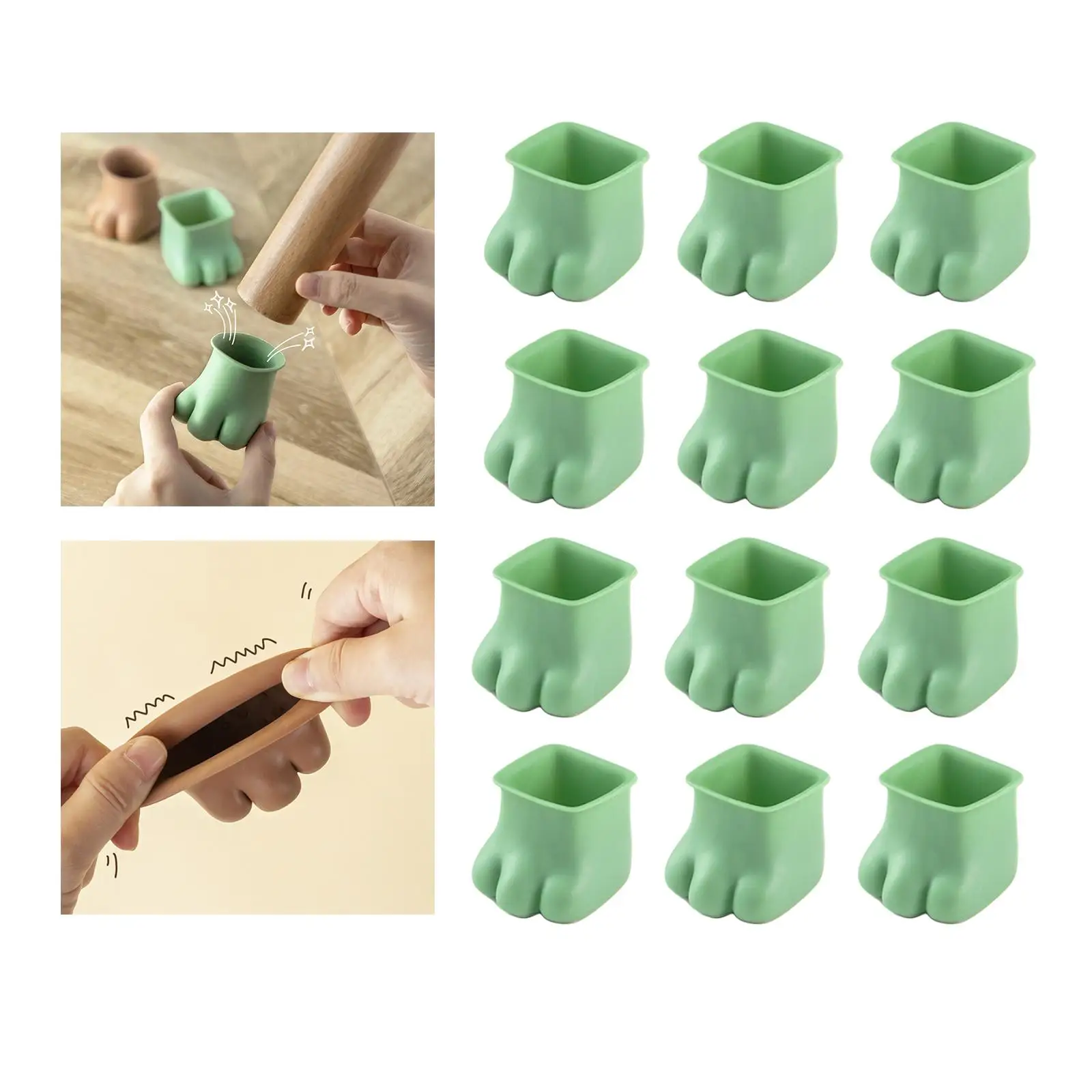 12x Anti-Slip Silicone Chair Leg Floor Protectors Furniture Cup Reduce Noise