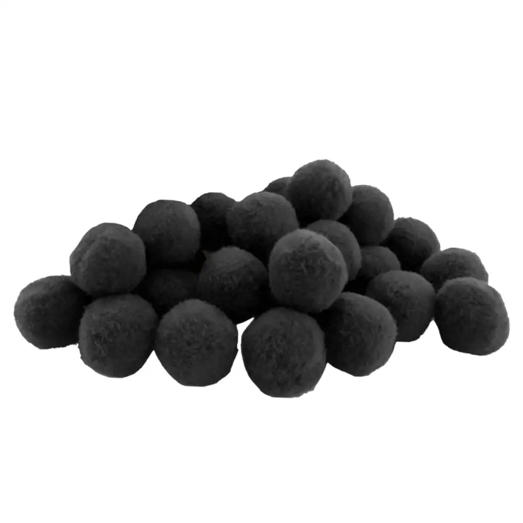 Mini Craft Pom Poms - 100 / Pack, Fluffy & Vibrant, 18mm / 0.7inch Pea Size, 9 Colours Choice
