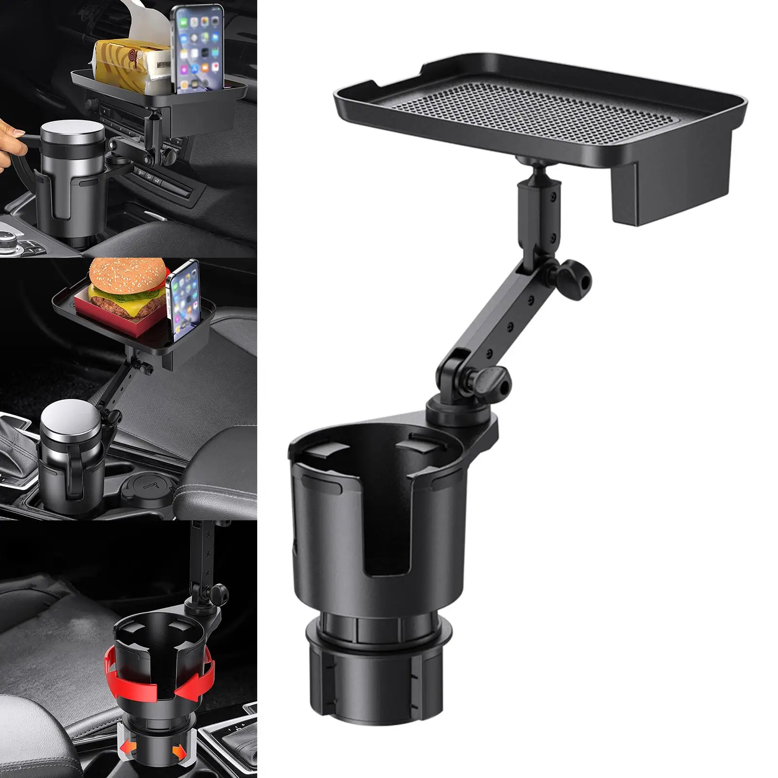 Car Cup Holder Storage Tray Vehicle Mounted Water Mugs Auto Bottle Holder for Below 90mm Diameter Beverage Cups Drinks