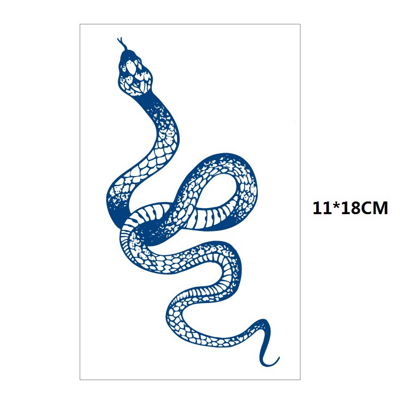 Best of Red Snake Waterproof Temporary Tattoo Stickers For Women Men Body Art Waist Decals Fake Tatto Big Size Reviews & Tips - Image 6