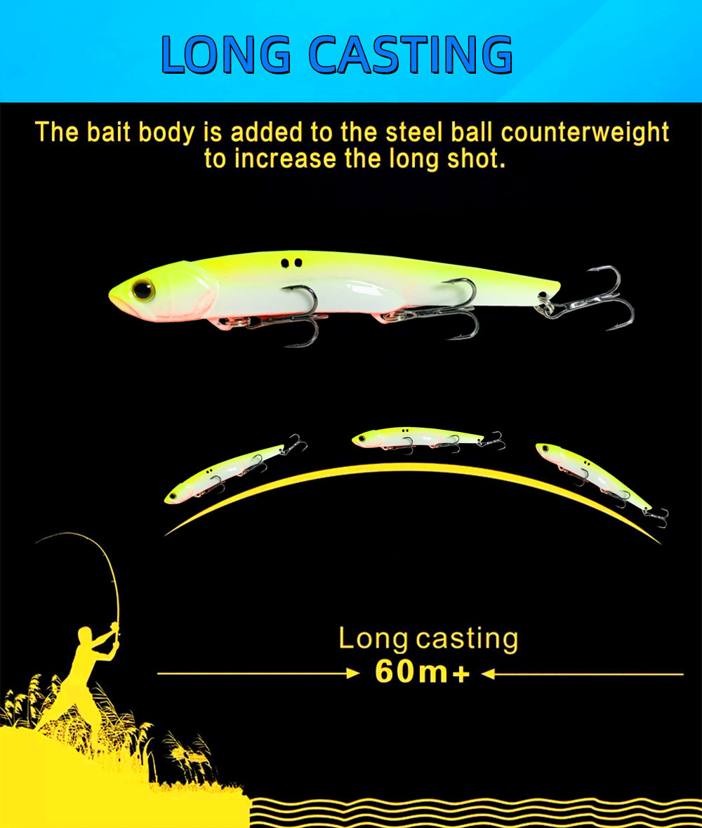 35g 10,5 cm Metall VIB LureFishing Löffel Süßwasser Angeln Harter Köder Scheibe Jig Köder Löffel Angelgerät Metall Jigging – Detail 5