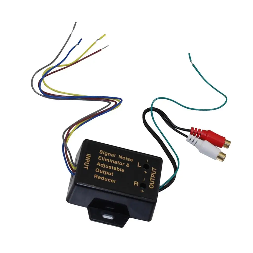 Universal Car Audio Adapter Hi/Lo Level Converter Output to RCA for Home