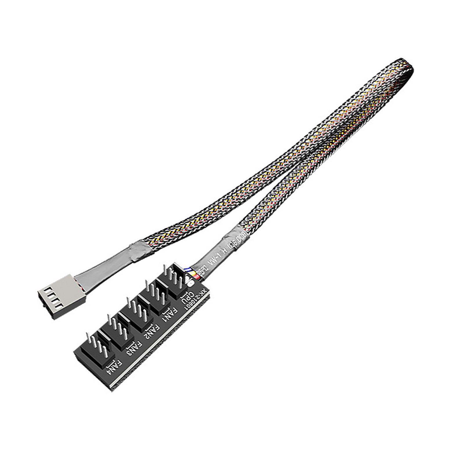 33.5cm 1 to 5 4-Pins TX4 PWM CPU Cooler PWM Fan Splitter CPU Cooler