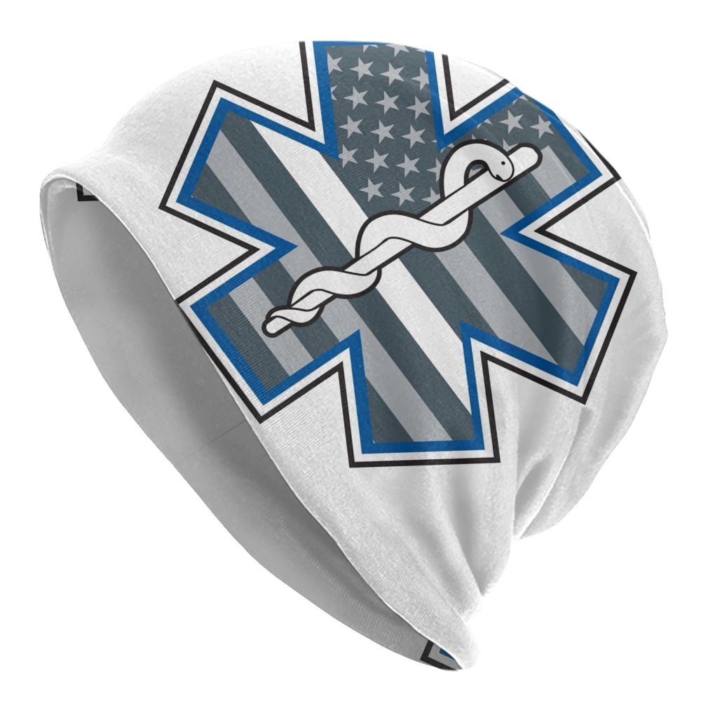 Star of Life Krankenwagen Medical Emt Herzschlag Logo Mütze Mütze Motorhaube Femme Strick mützen Hip Hop Outdoor Schädel Mützen Mützen – Detail 13