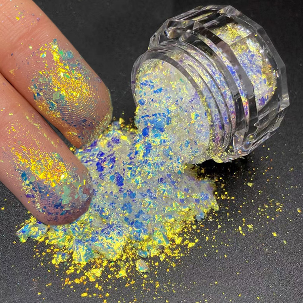 Best of 1 Jar Unicorn Chameleon Aurora Nail Glitter Powder Magic Mirror Nail Pigment Multichrome Color Shift Mermaid Nail Aurora Pigment Reviews & Tips - Image 2