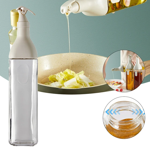 Dropship Oil Dispenser Bottle 2 In 1 Cooking Glass Olive Oil