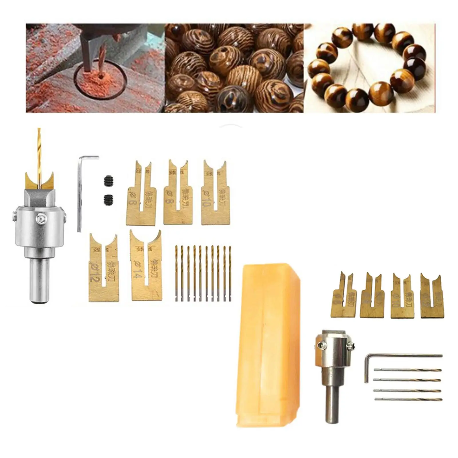 Wooden Beads Drill Bits Wood Bead Maker Jewelry Making Milling Cutter Set