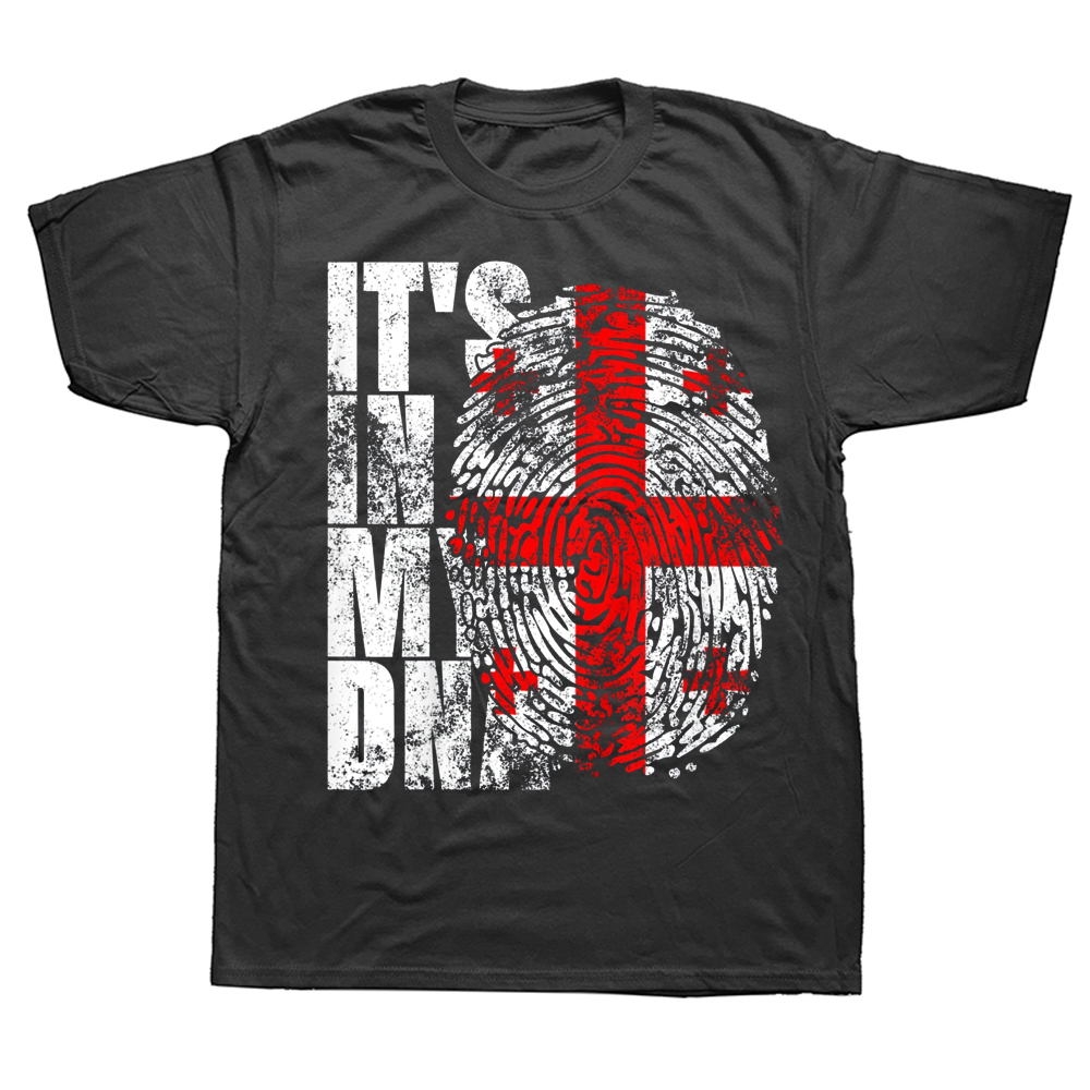 Neuheit It's In My DNA Georgia Georgia Georgia Flag T-Shirts Streetwear Kurzarm Geburtstagsgeschenke Sommer Stil T-Shirt Herrenbekleidung – Detail 2