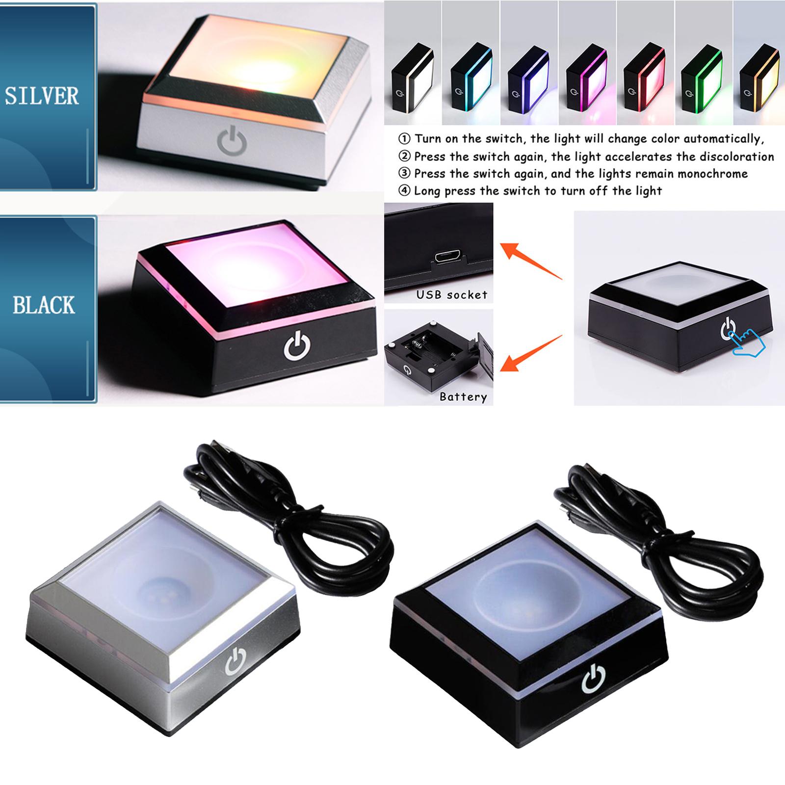 LED Light Base LED Light Base Display Plate with Switch LED Light Rotating Display Stand