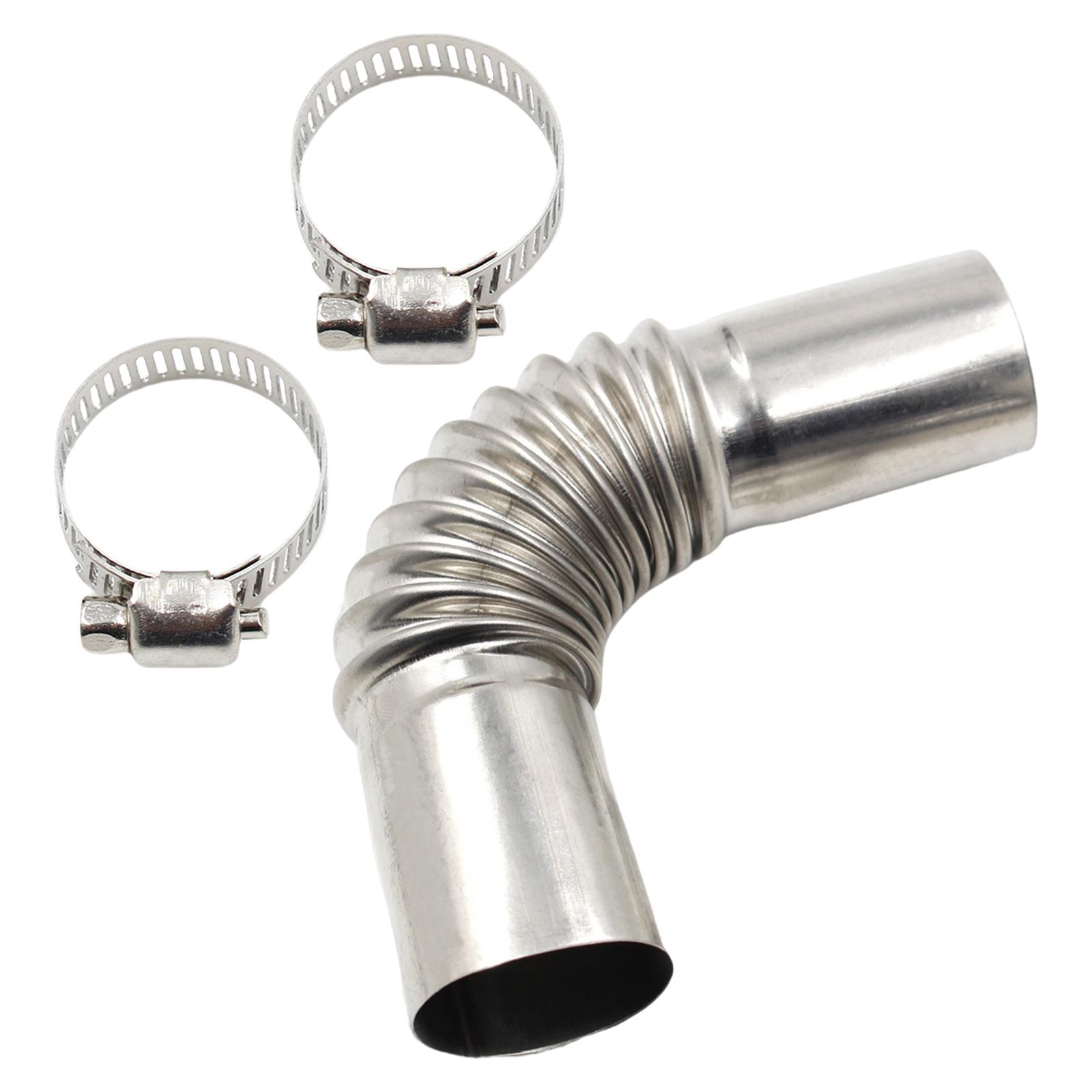 24mm Exhaust Pipe Tube Elbow Connector Windproof Cover Air Exhaust Pipes Connector for Heater Outlet Exhaust Connector