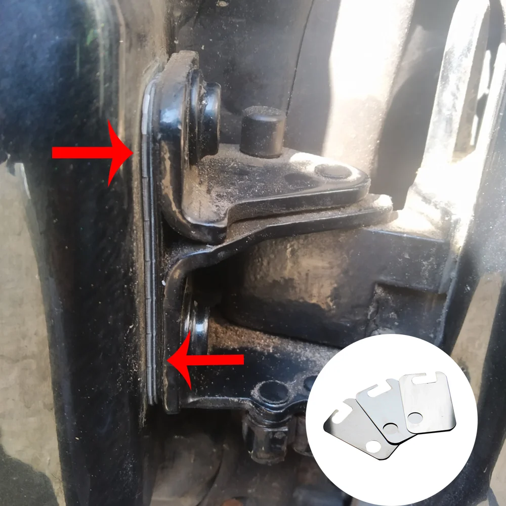 Cuñas para la bisagra inferior de la puerta