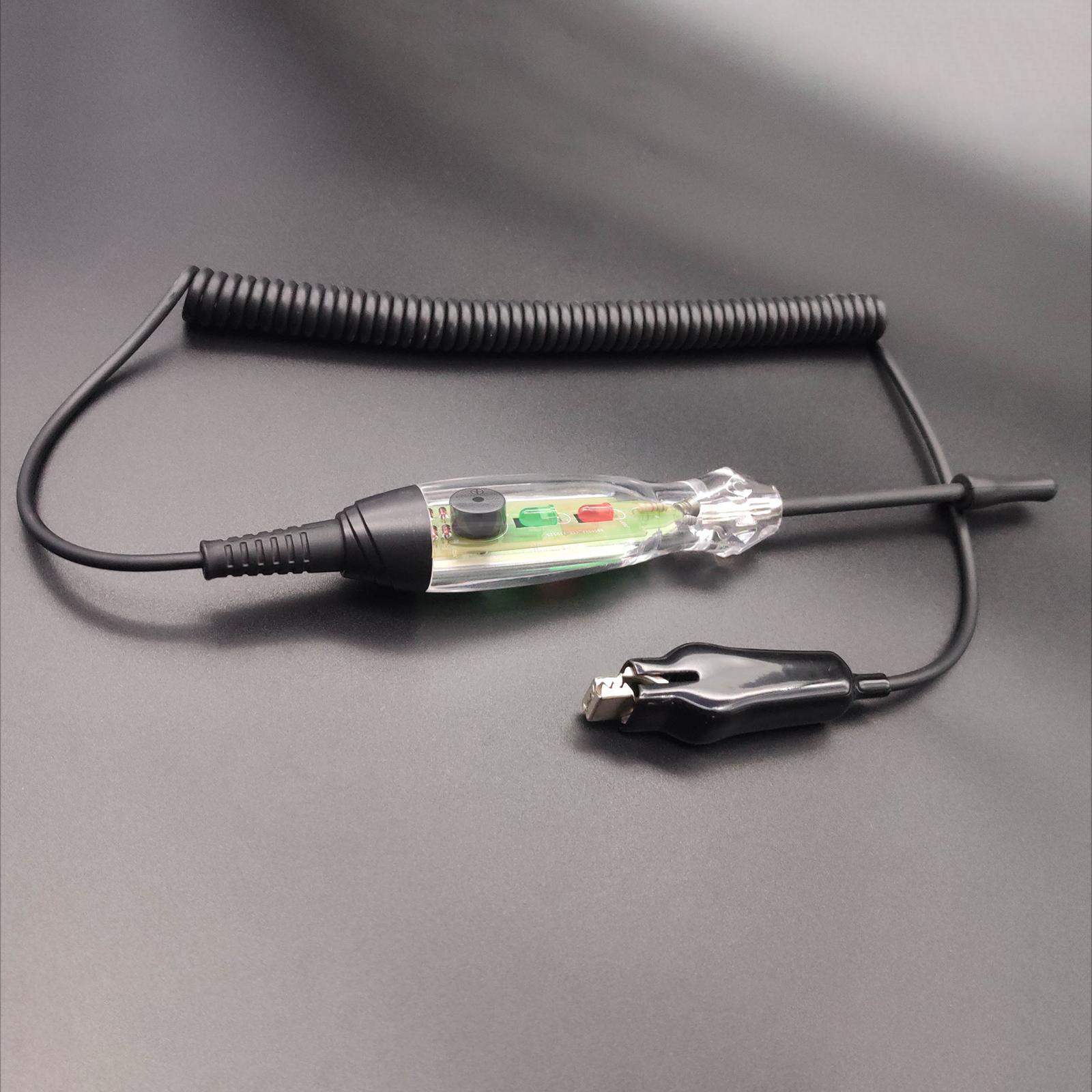 Circuit Tester LED Indicate 6V-24V LED Light Voltage Buzzer Voltage Probe Pen Portable for Vehicle Car Truck Automotive