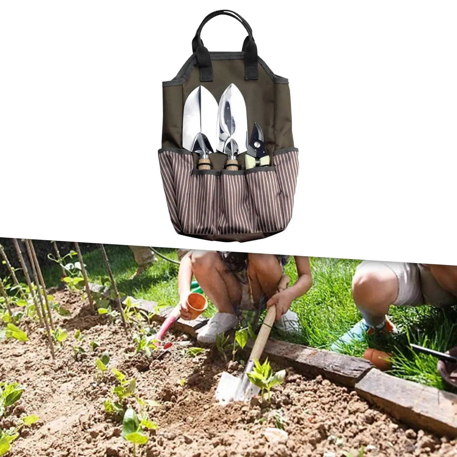 Garden Bags Heavy Duty Oxford Cloth Multipurpose Yard Tool Organizer with Handle Garden Tote Storage Bag for Gardening Gifts