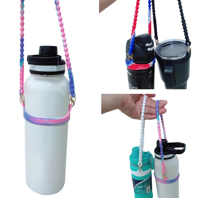 PUFAMET 2PCS Water Bottle Sling - Water Bottle Handle, Holder with Strap -  Fits Most 8-40oz Bottles - Soft Durable Silicone - Cutie Handle for Stanley