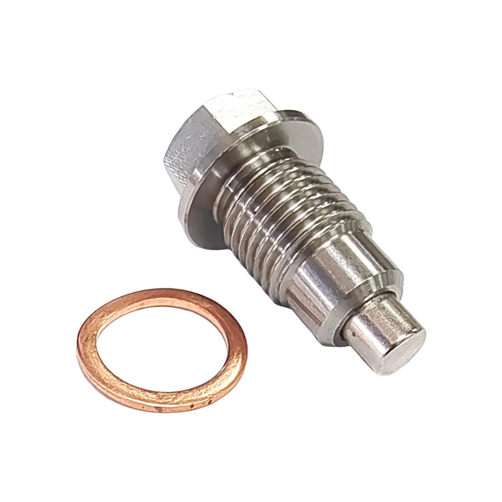 Oil Drain Plug M12x1.25 with Cooper Washer Oil Pan Drain Plug Stainless Steel