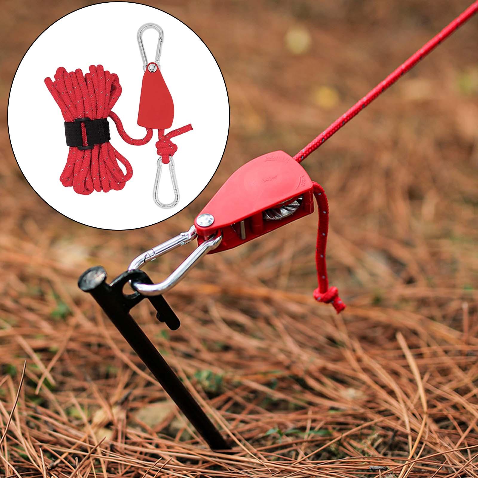 Multifunction Tent Cord Paracord with Buckle Cord Lanyard for Camping Outside Backpacking Emergency Essential Accessories