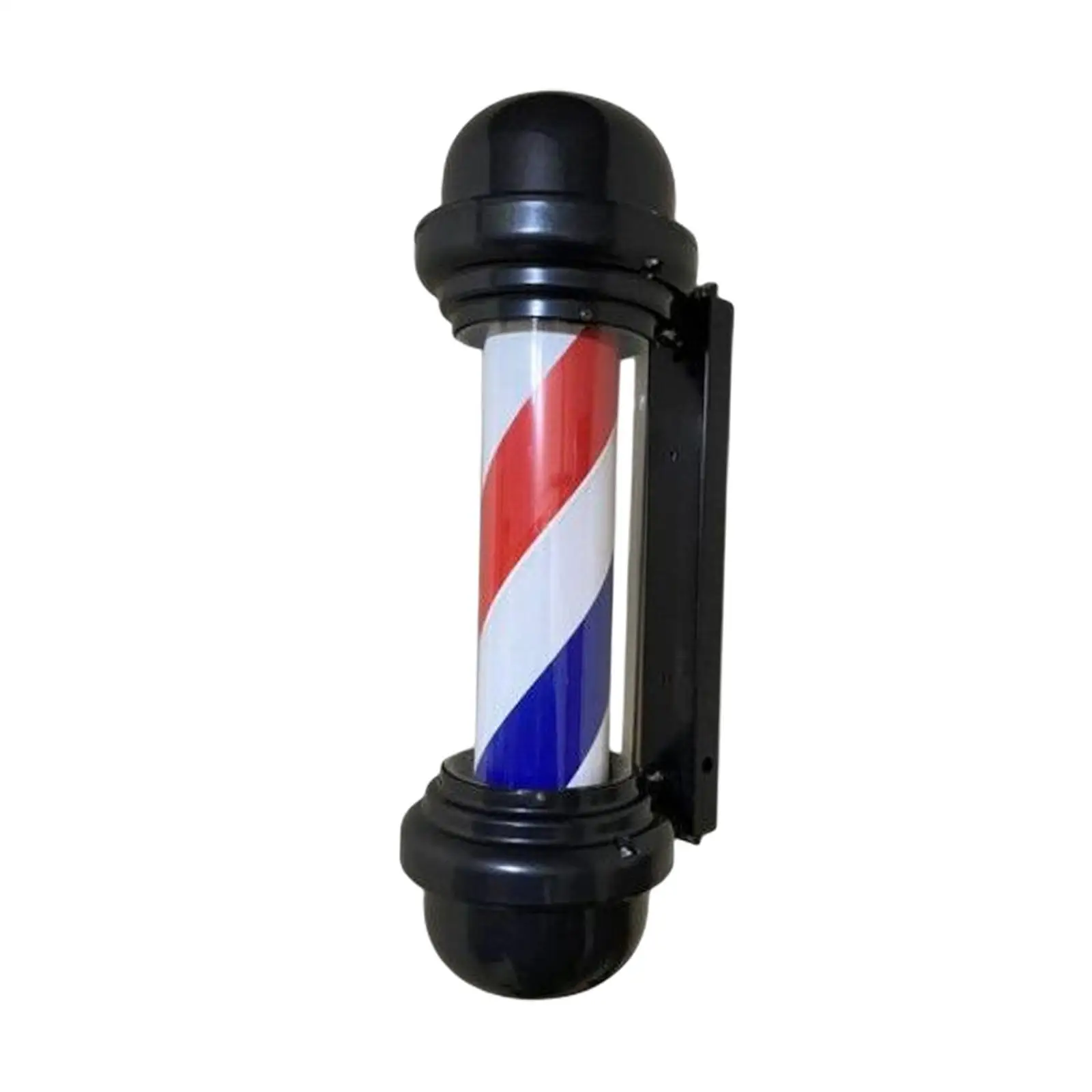 Barber Shop Pole Light Rotating Sign Light Wall Hanging Windproof Hair Salon Shop Classic Lamp Vintage Style for Indoor