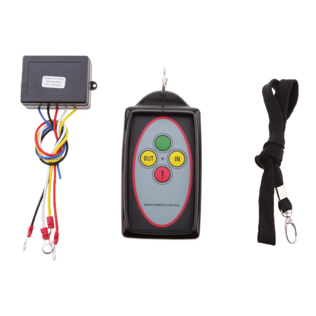 24V Recovery Wireless Winch Remote Control, Monitor Winching Handset Switch and