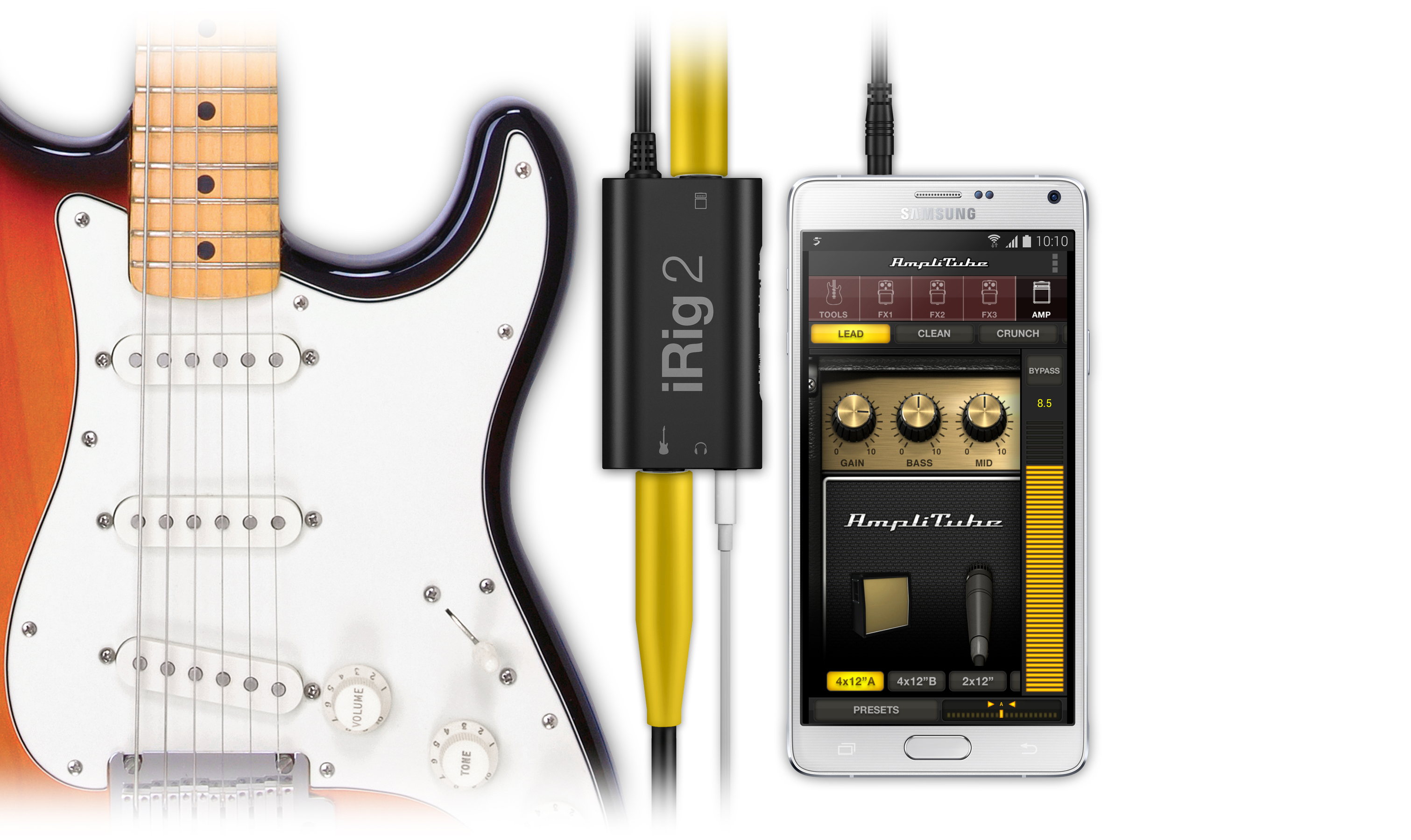 Аудио/Миди интерфейсы, конверторы IK Multimedia iRig 2 Интерфейс для  подключения гитары или другого источника звука к мобильному