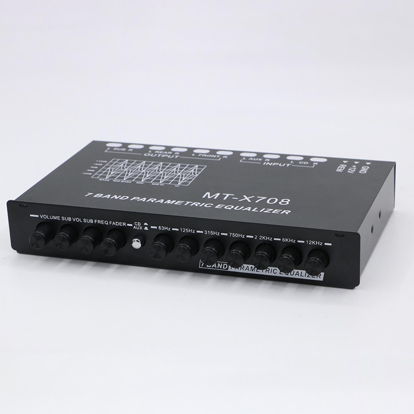 Title 2, 7 Band Parametric Car Audio Equalizer Adjustabl...