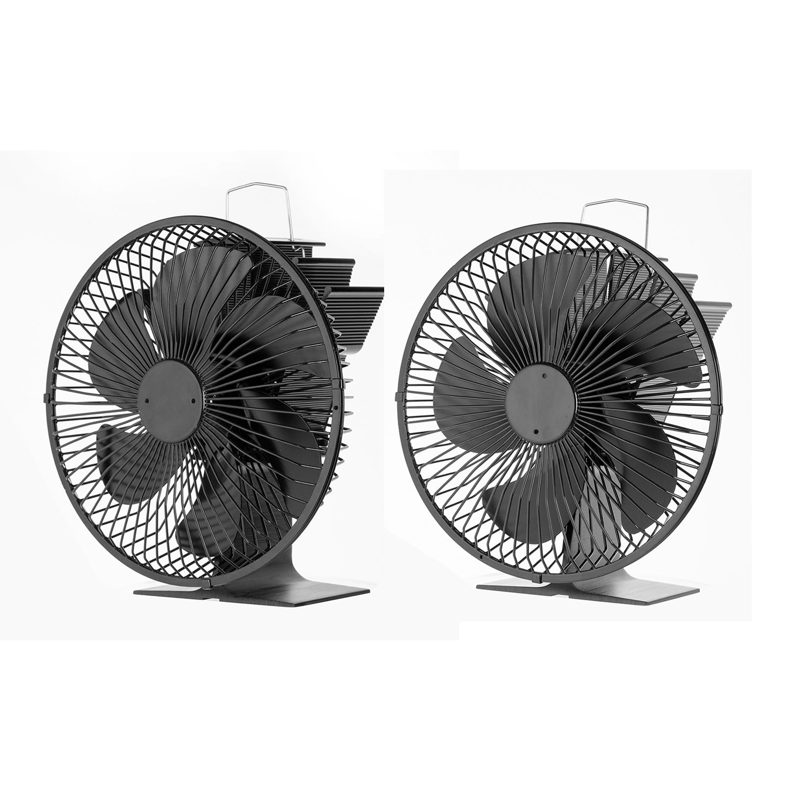 Heat Power Fireplace Fan 6 Blades Circulating Warm Air Quiet Wood/Log Burner Wood Stove Fan for Pellet Stove