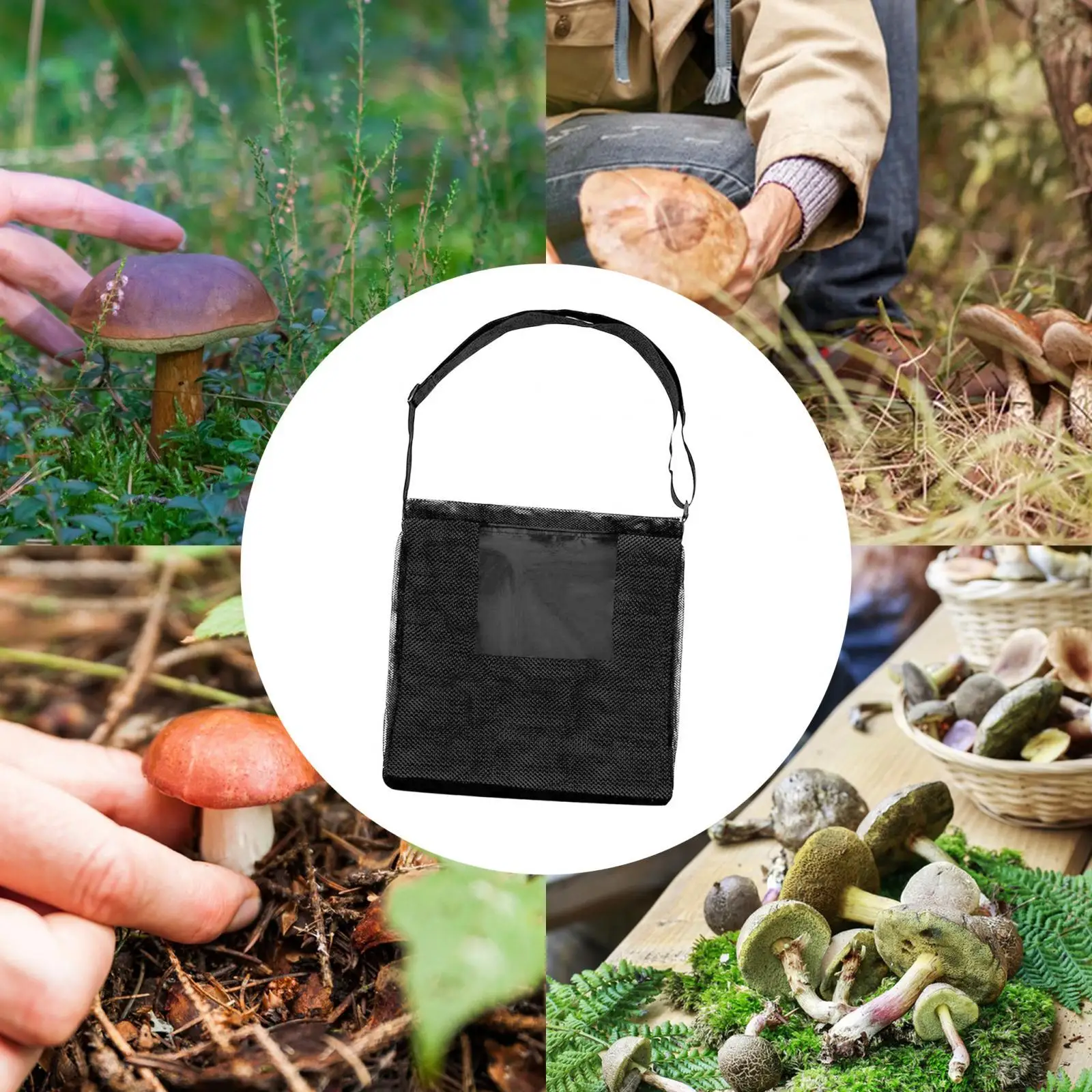 Reusable Grocery Bag with Convient Pocket 43x43cm Harvest Shoulder Bag for Outdoor, Camping, Garden, Adventure Fanatics Hiking