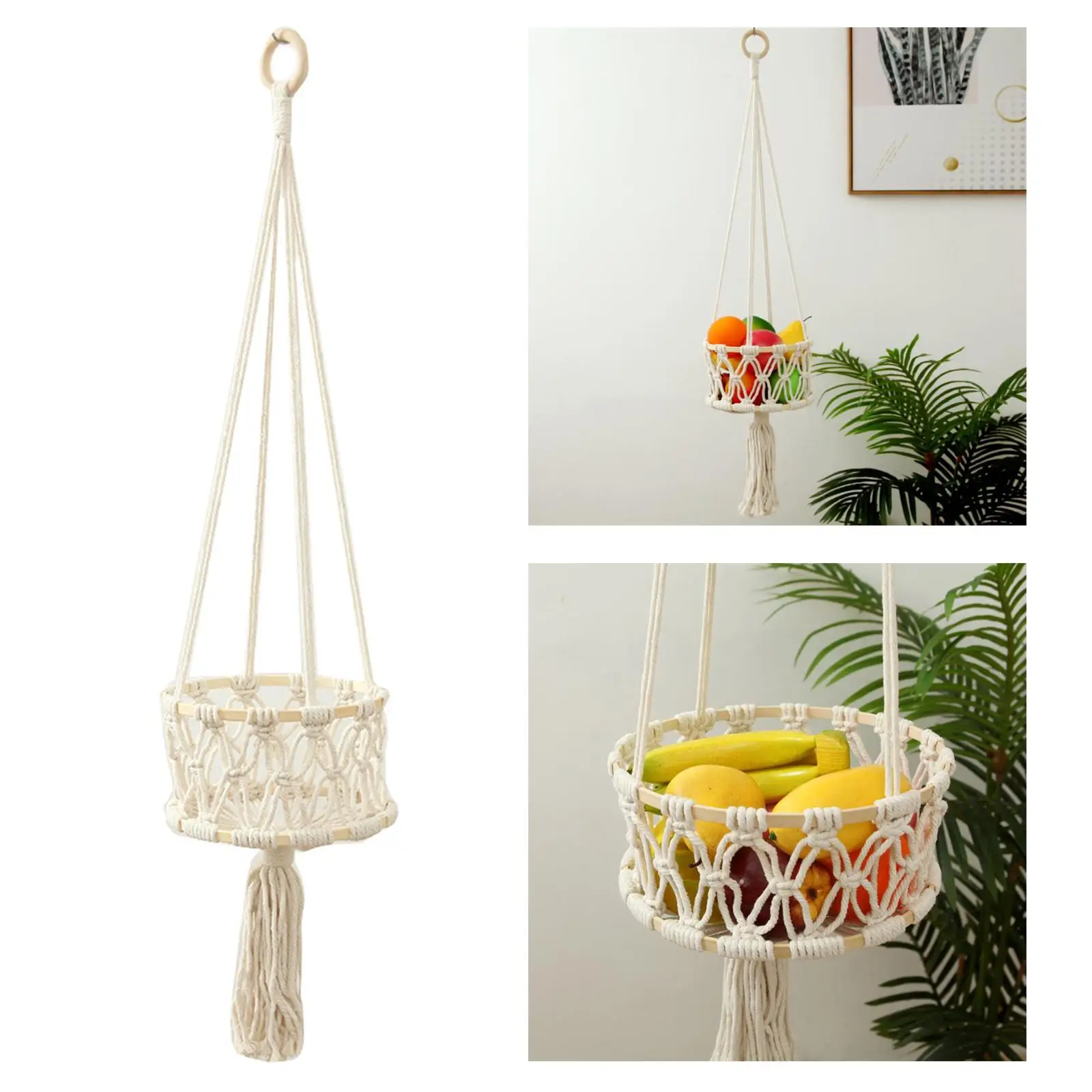 Plant Hanger Macrame Hanging Basket Hanging Basket for Kitchen