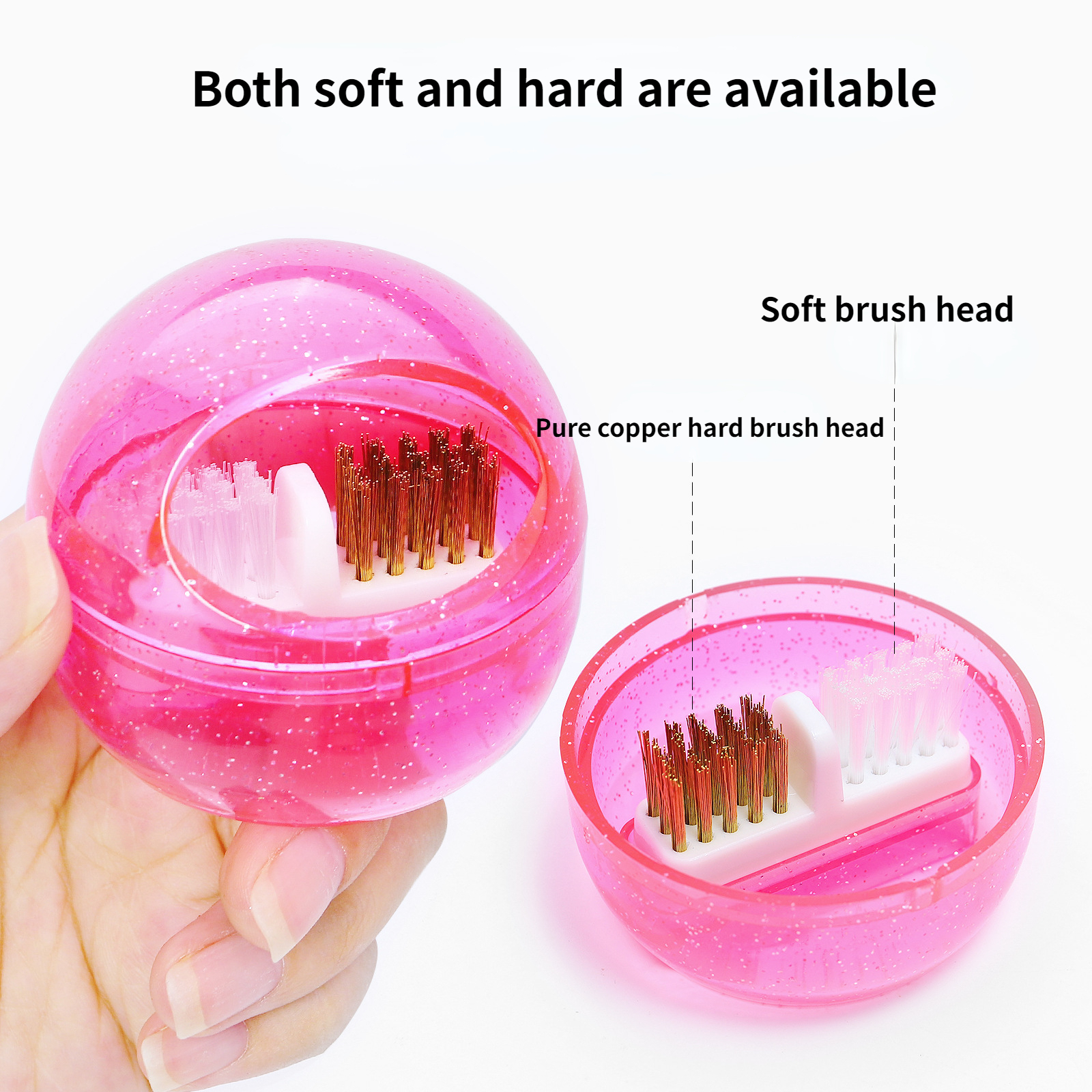 Best of Nail Drill Bit Cleaning Brush Copper Wire Remove Dust Cleaning Case Soft Hard Drill Grinding Head Brush Cleaner Nail Art Tools Reviews & Tips - Image 2