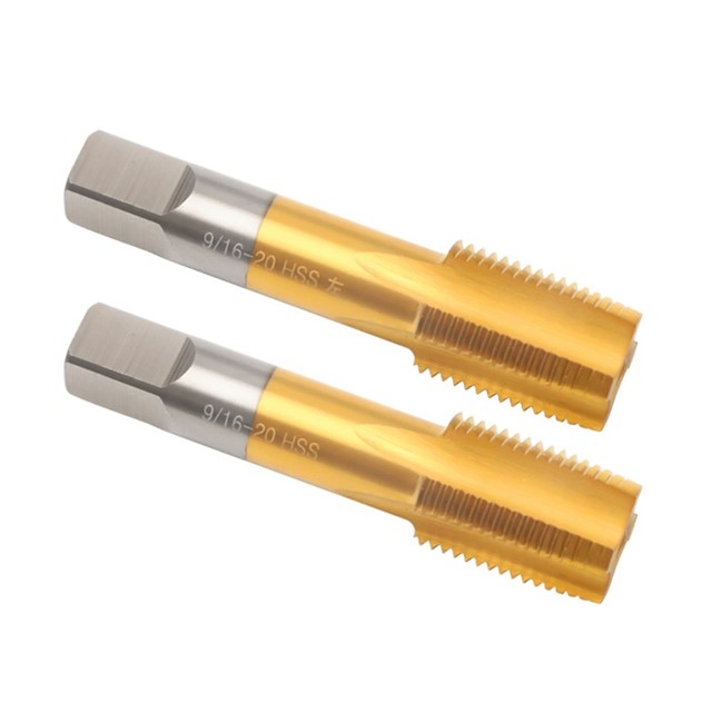 2 Maschi Filettatura 9/16''-20 HSS Per Bici - Destra E Sinistra, Per Manovelle E Componenti Meccanici