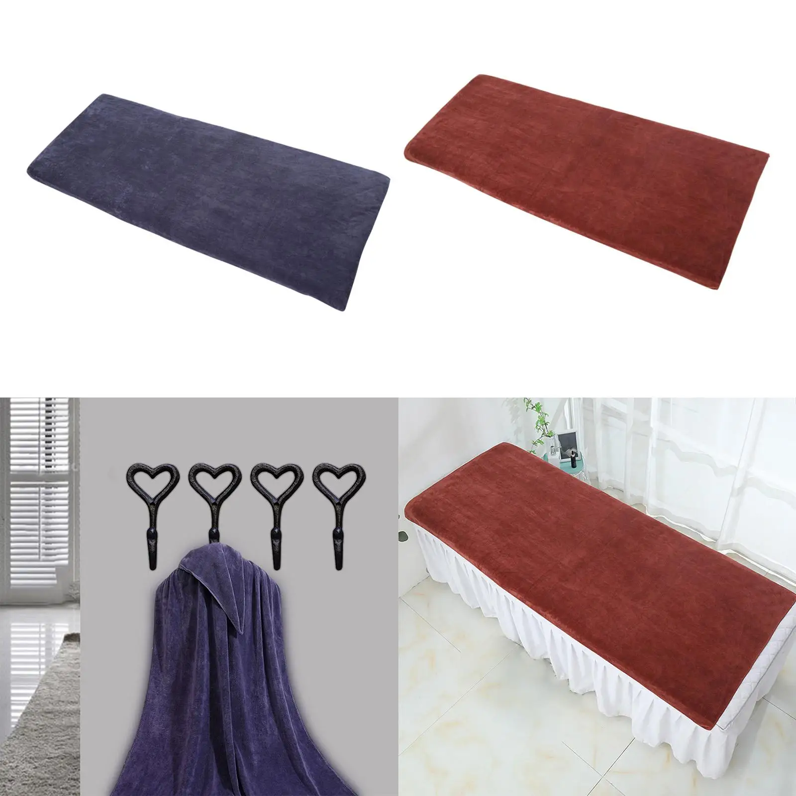 Massage Table Sheet Covers Polyester Fiber Coverlet Durable Easy to Use Towel Protector Reusable for Beauty Salon Massage Bed