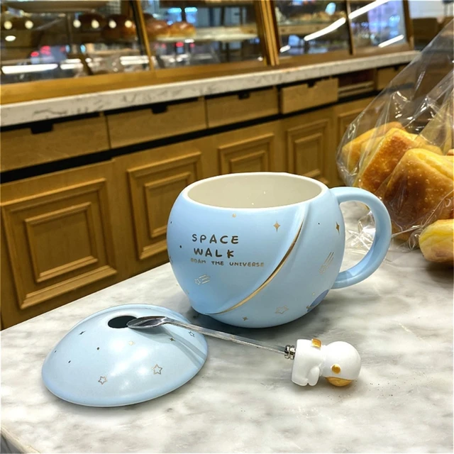Rokcet – tasse à café en forme de ciel étoilé, fusée de 400ml, tasse  créative, espace pour enfants, dessin animé, motif de lune, lait, support  pour téléphone L1 - AliExpress