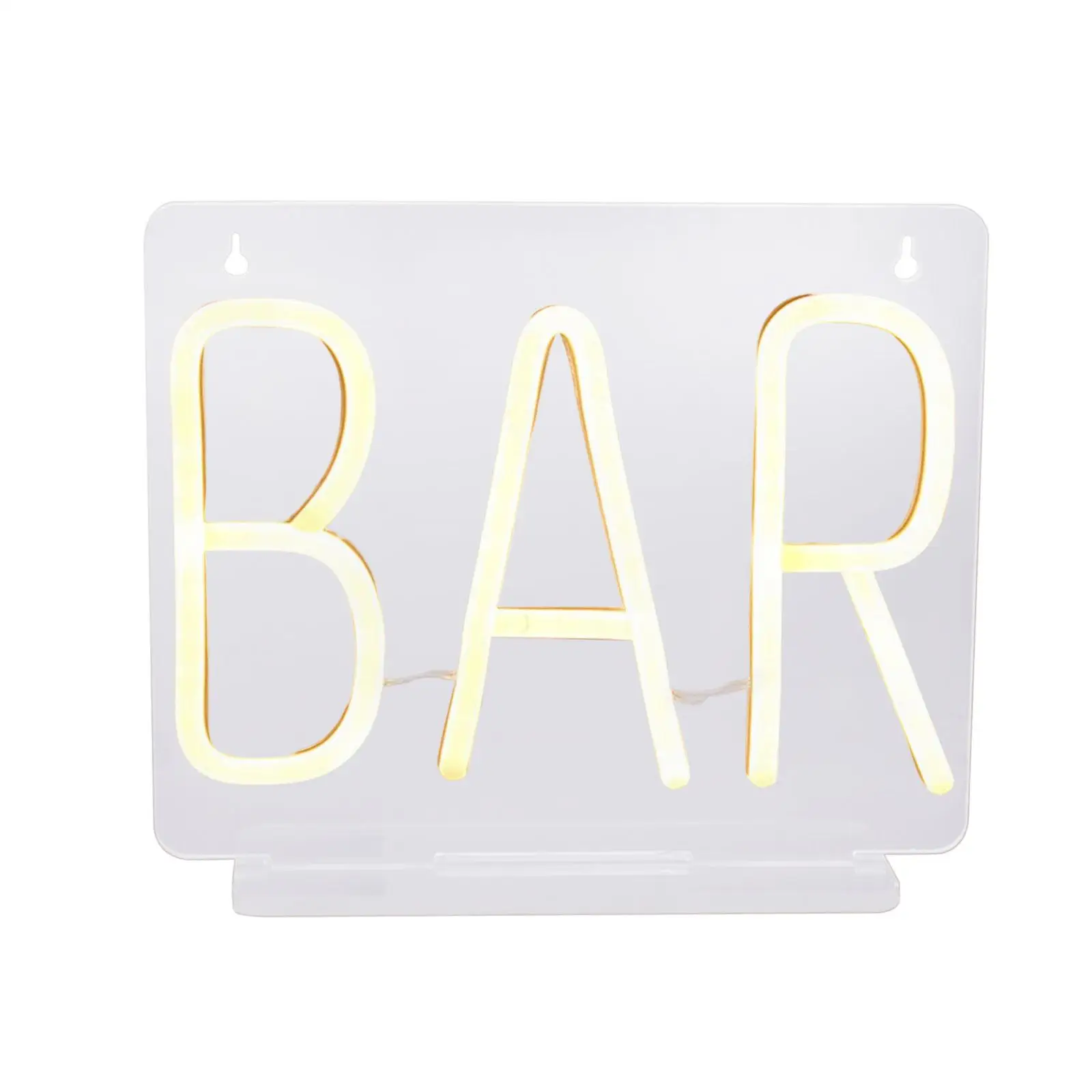 Bar Sign Light LED Neon Lights Wall Decor Hanging or Tabletop Removable USB for Restaurant Indoor Holiday Photo Prop