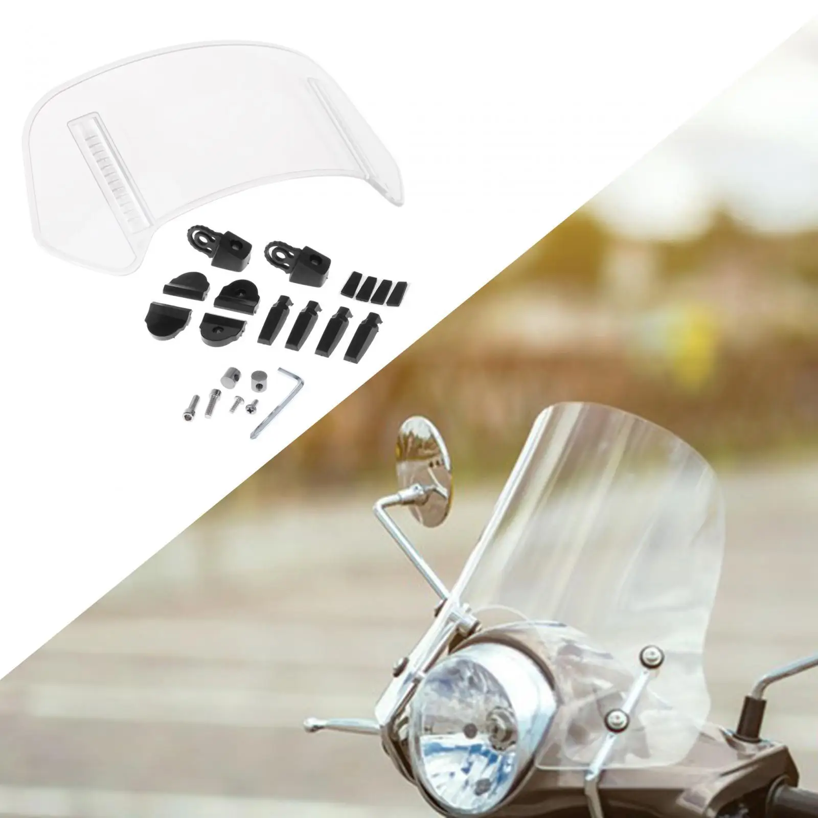 Motorcycle Windshield Extension Clip on Replacement Parts Wind Deflector