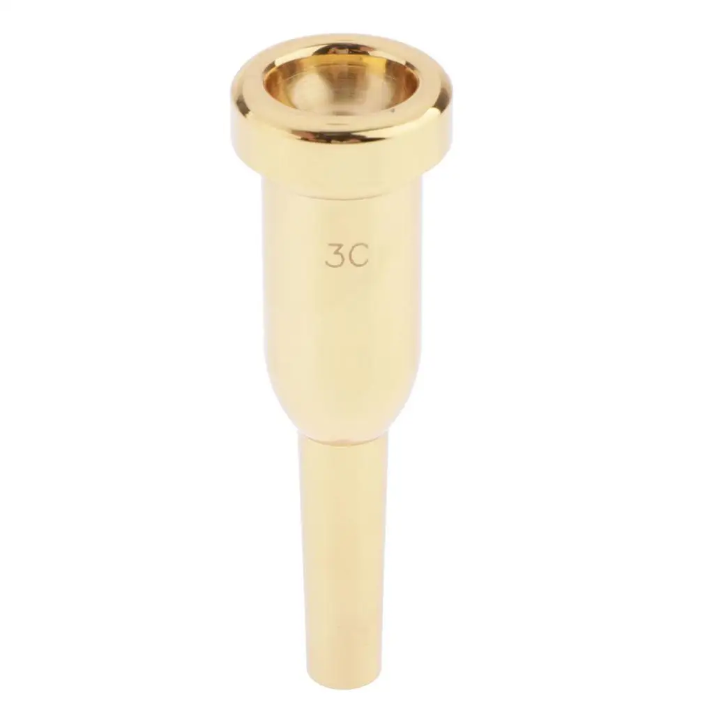 Heavy Trumpet Mouthpiece Replacement 3C Size Gold Plated  Musician Instrument Accessory as Gift to Beginner Advanced Players