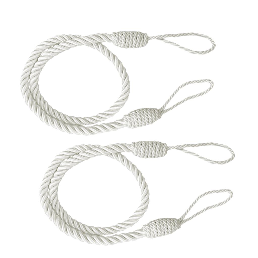 Description Picture 4 of item2 Pcs Rope Curtain Tiebacks Tassel Thick Twisted Cord Home Textiles Window Treatments Home Decoration Accessories