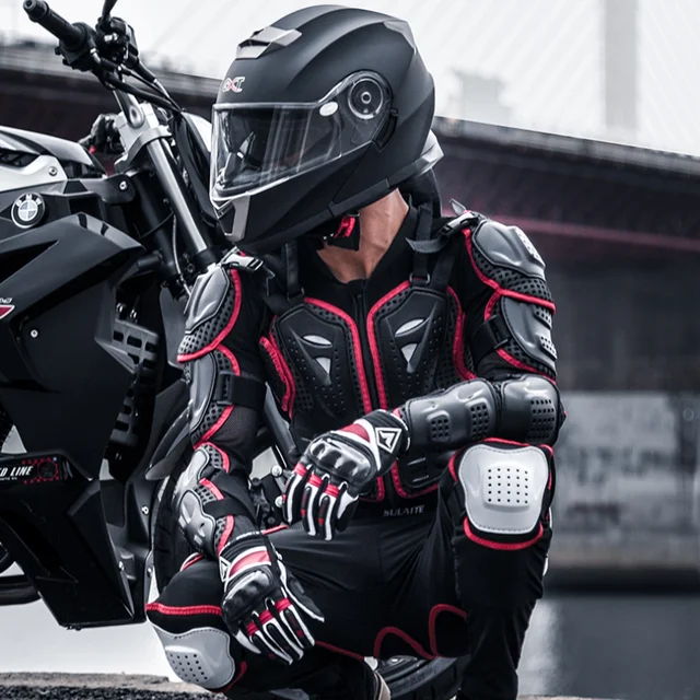 HERORIDER Black Motorcycle Protective Moto Body Armor Exoskeleton