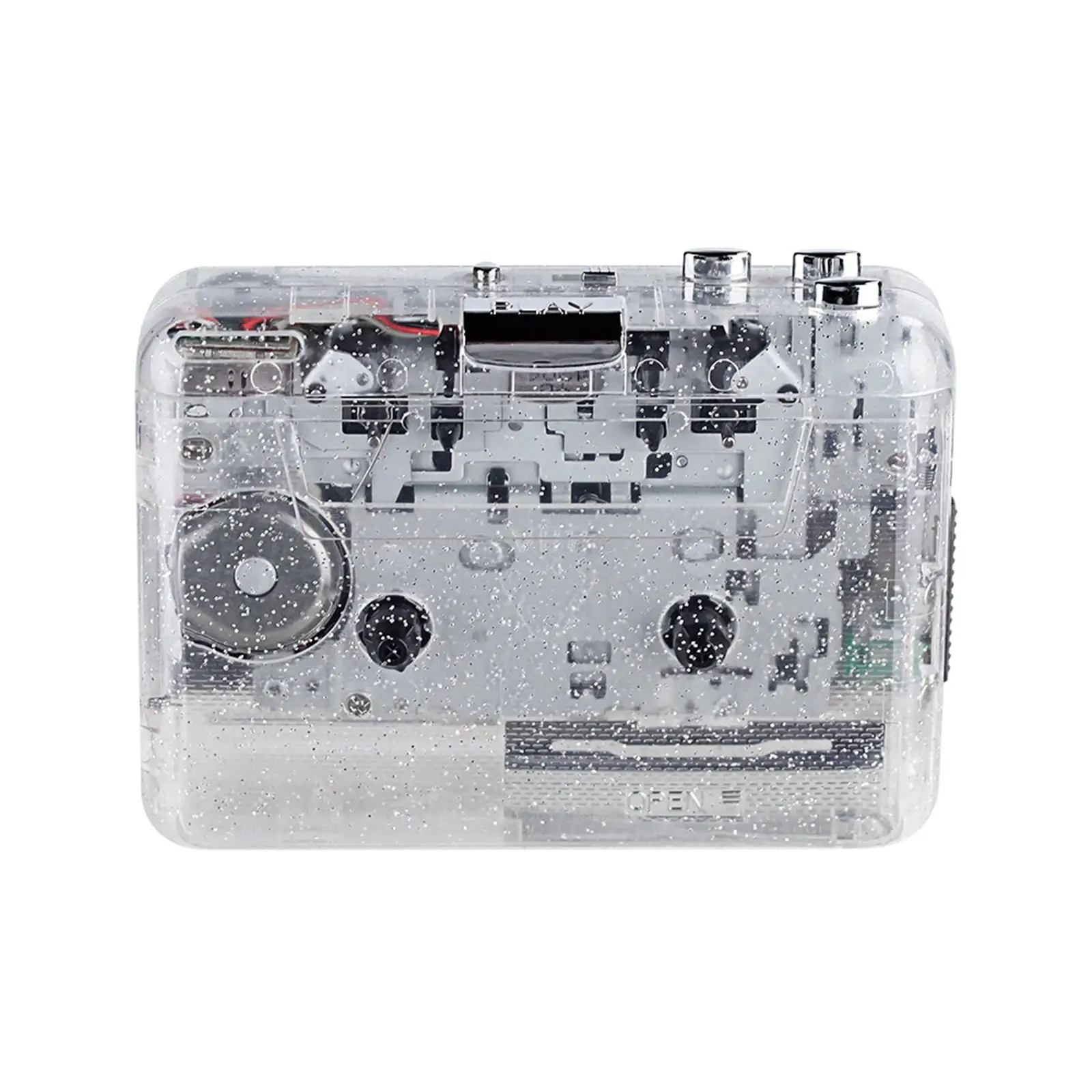 Cassette Player 11x8.1x3.1cm Lightweight Design with Headphones Compact Recorder Audio Music Cassette to MP3 Digital Converter