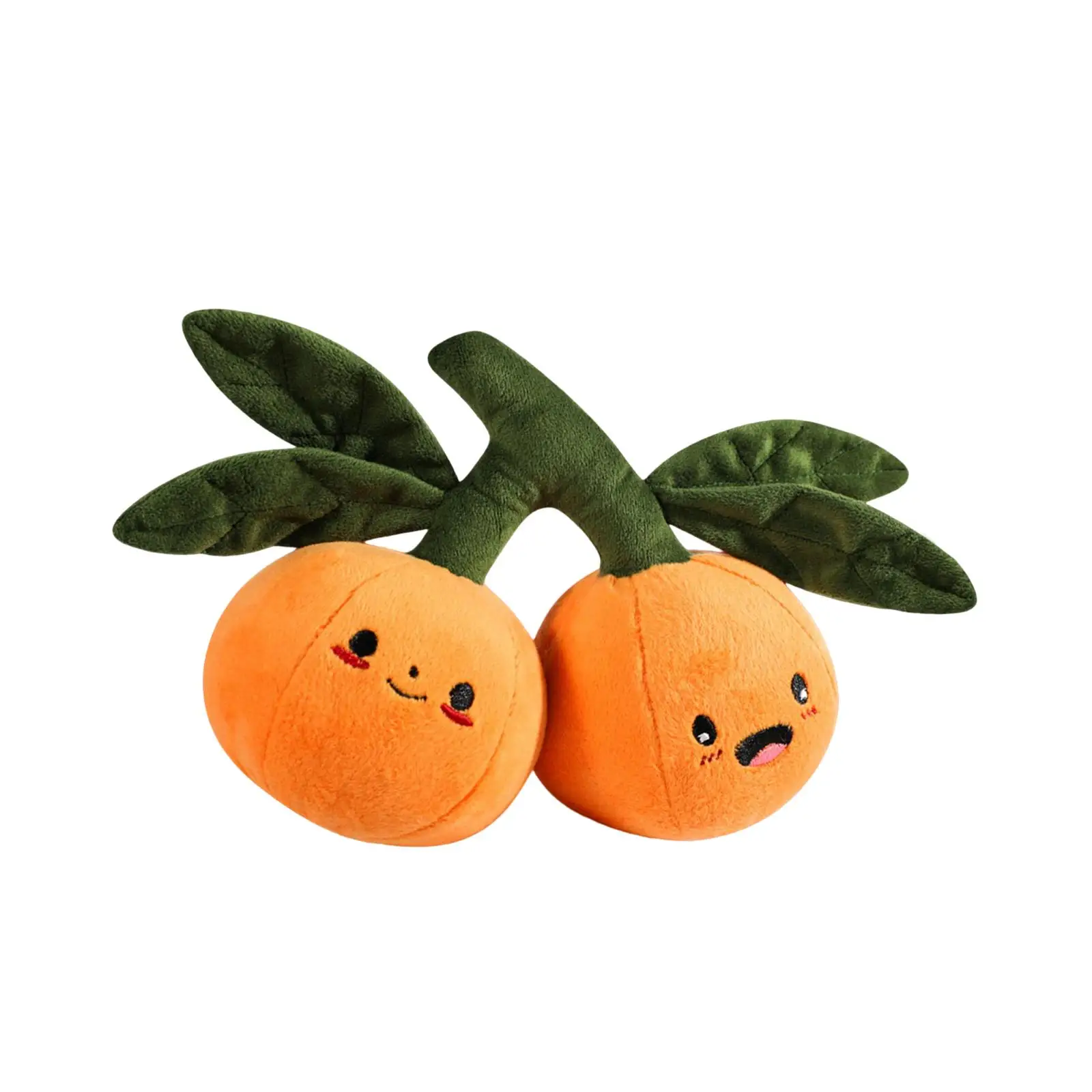 Stuffed Tangerine Toys Pretend Play Game Kids Birthday Gifts for Ornaments