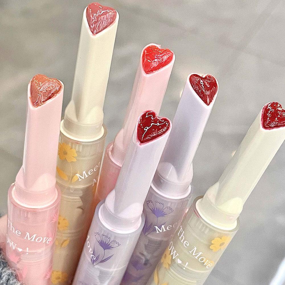 Best of Clear Water Light Solid Lip Gloss Jelly Pink Lip Tint Lipstick Pencil Glass Makeup Moisturising Mirror Lip Heart-shaped Gla C7s4 Reviews & Tips