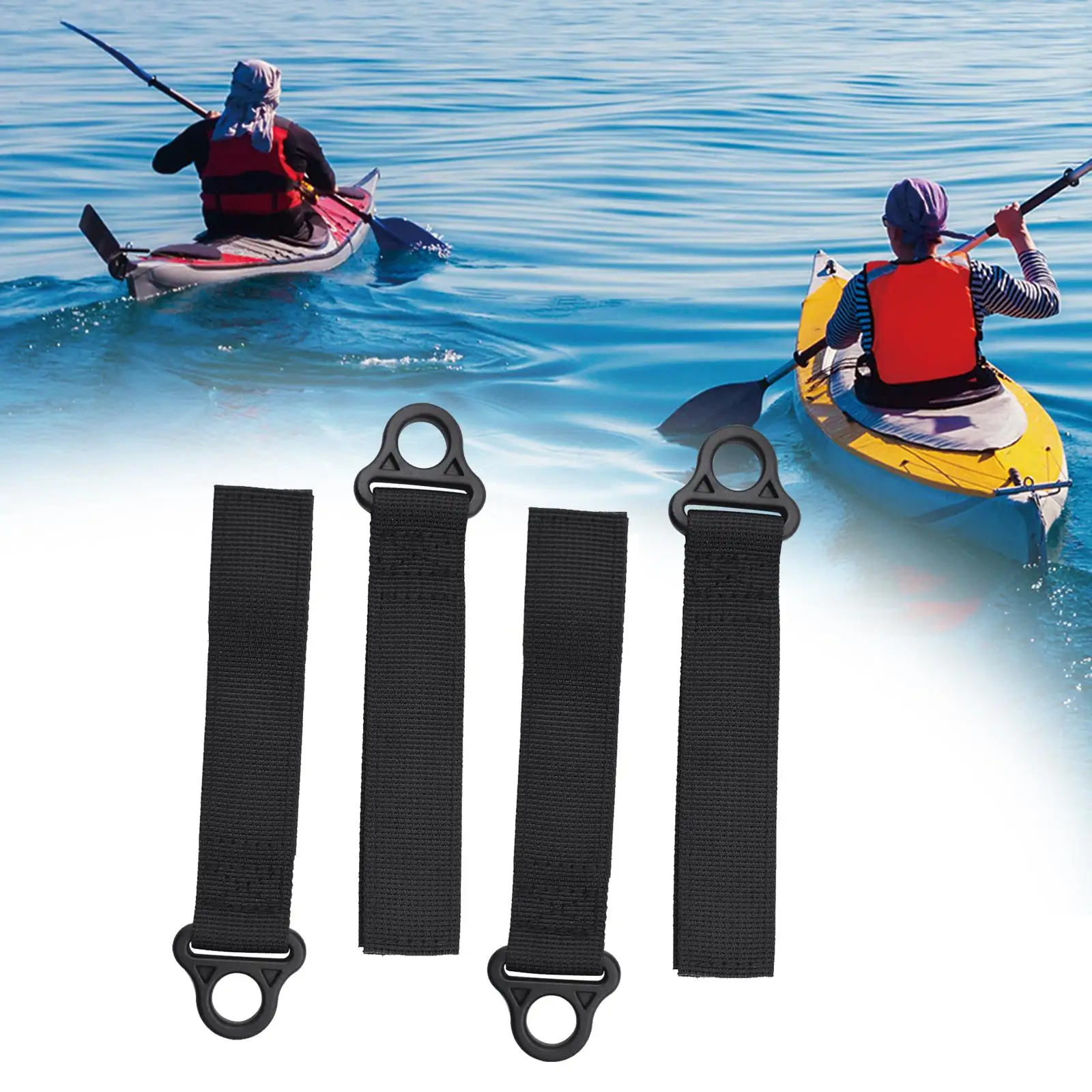 4 Pieces Paddle Board Accessories Dinghy Surfboard Watercraft Lightweight Durable Paddleboard Fishing Pole Kayak Paddle Keeper