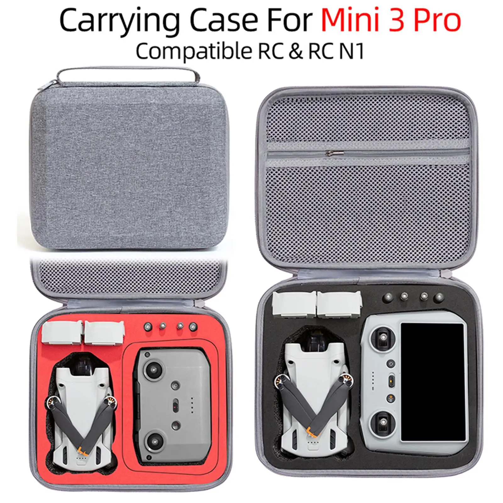 Travel Drone Carrying Case Travel Case Remote Control Bag Remote Controller Case for DJI Mini 3 Pro Drone RC Drone Parts