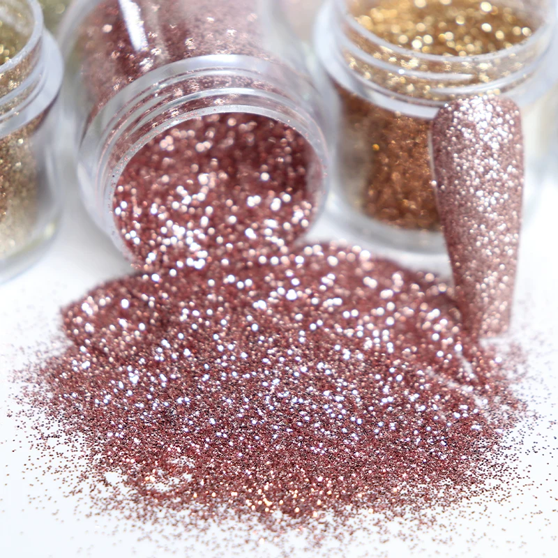 Best of 10ml Super Shiny Rose Gold Bulk Glitter Nail Art Decorations Aurora Pigment Powder Fine Glitter Chrome Nail Powder Pigment Ongle Reviews & Tips