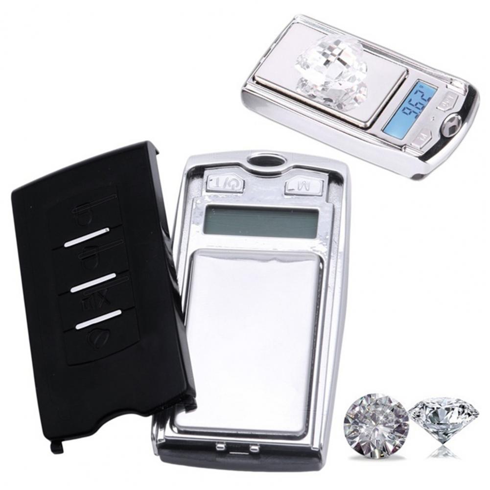 Electronic Scale Lightweight Car Key Shape Metal Accurate Digital Pocket Scale for Food