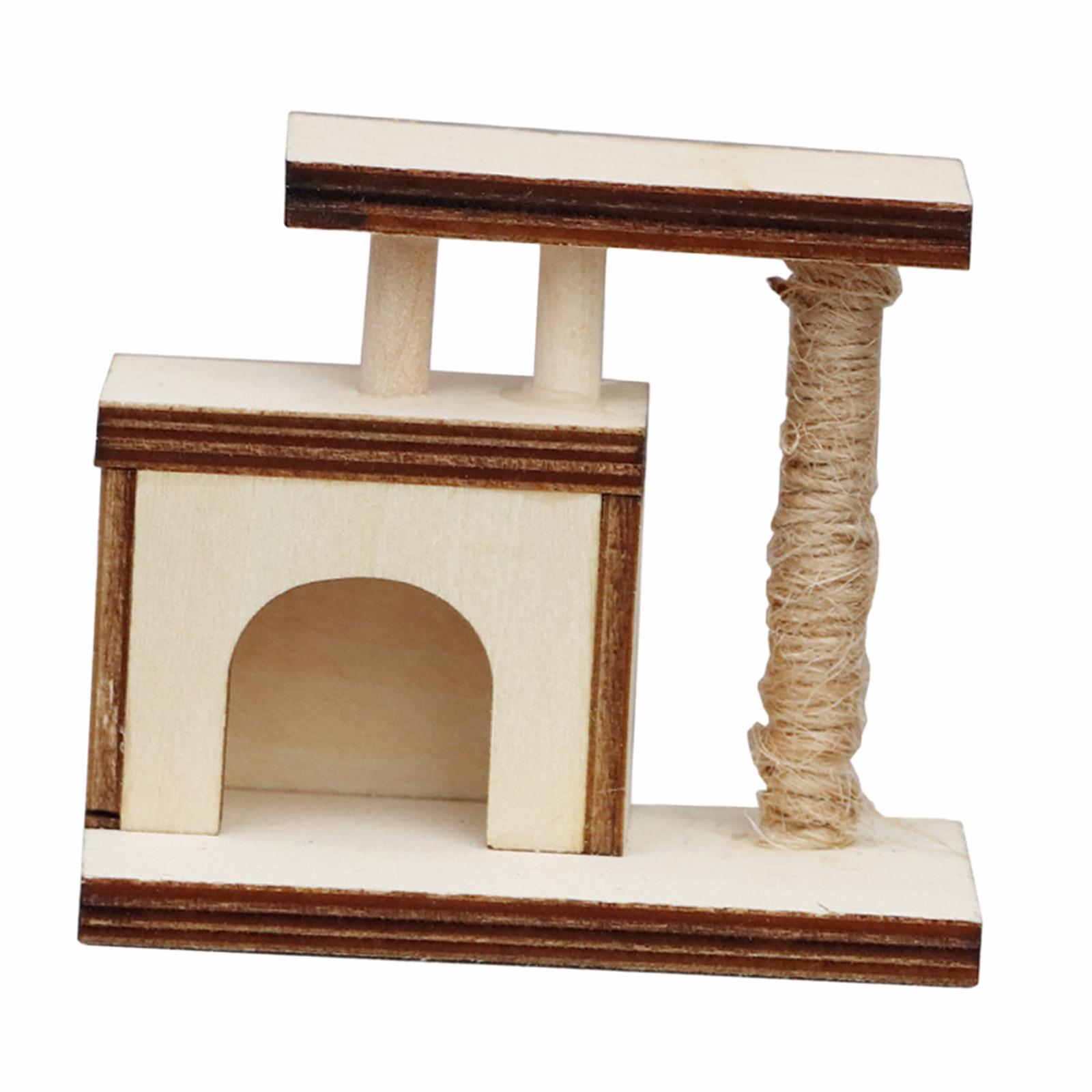 1:12 Cats Tree House Model Pet Center Model for DIY Scenery Sand Table