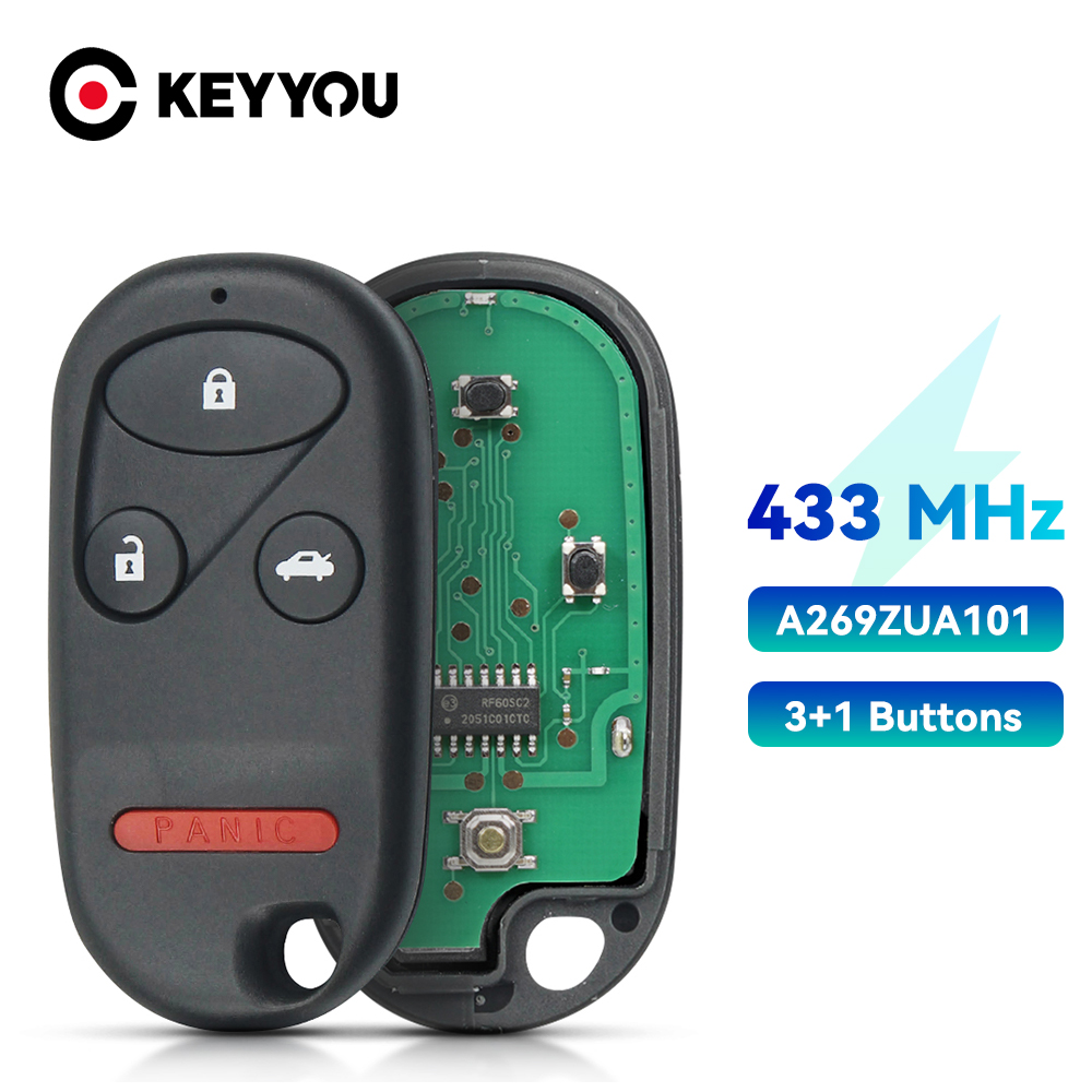 Keyyou 4 Tasten für Honda CR-V Civic Pilot Accord S2000 Odyssey Entry Auto Fernbedienung Schlüssel anhänger A269zua101 434MHz Schlüssel – Detail 3
