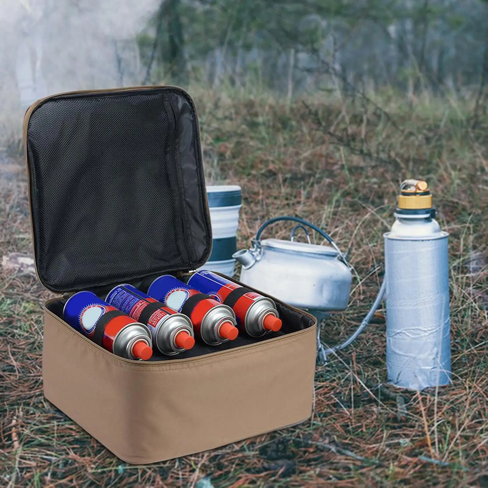 Gas Tank Storage Bag Multifunction Camping Gas Stove Carry Bag Gas Canister Bag for BBQ Traveling Road Trip Camping Tailgating